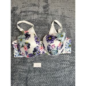 Cacique Lightly Lined Full Coverage Bra 42DD Back Smoothing Underwire EUC Summer